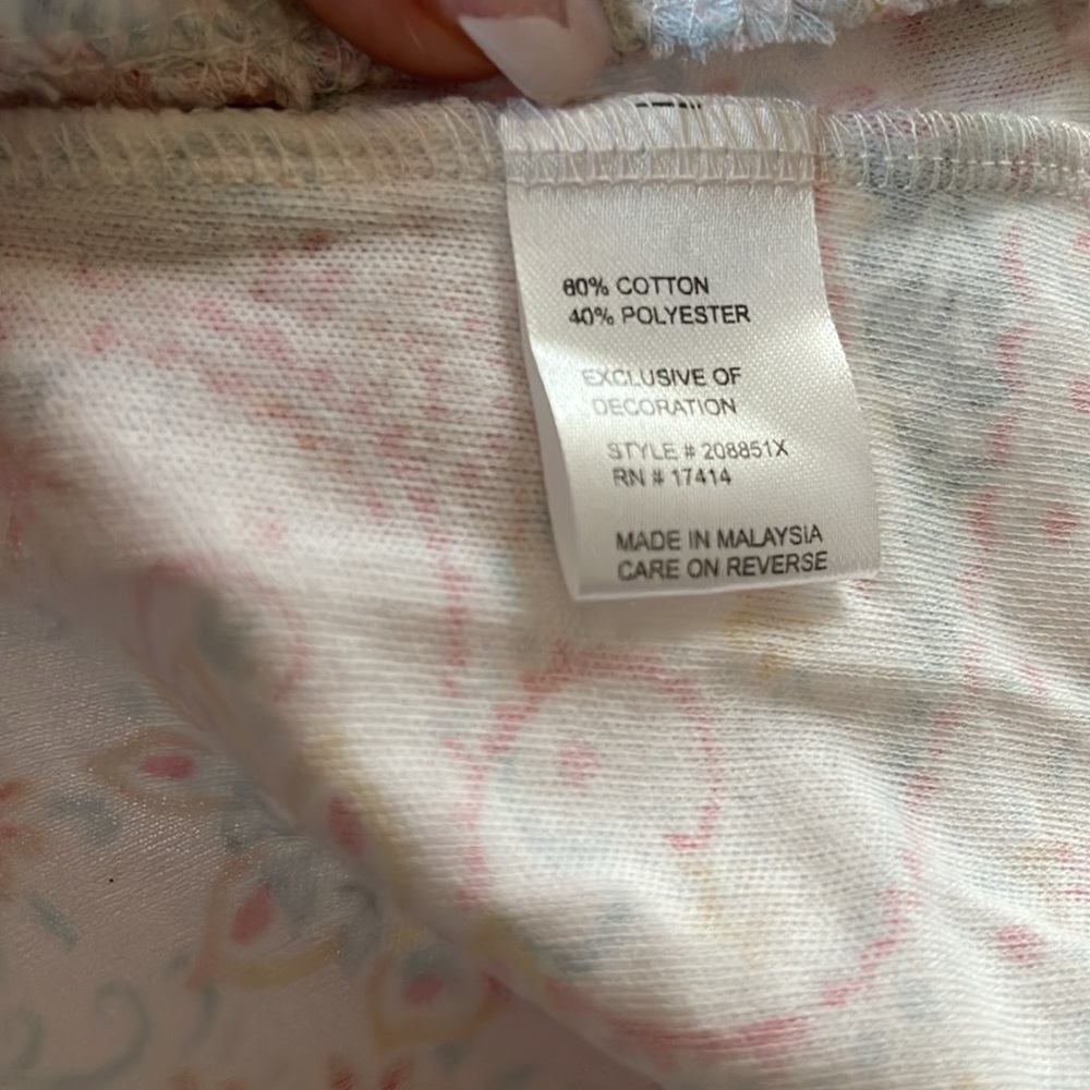 Miss Elaine Women's Paisley Nightgown - Pink and Blue - Picture 10 of 10